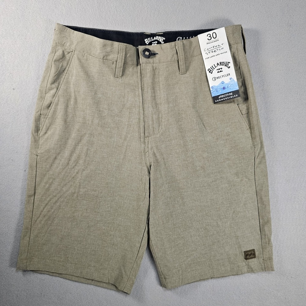 Billabong Crossfire Submersible Hybrid Shorts Mens 30 Khaki Stretch NWT